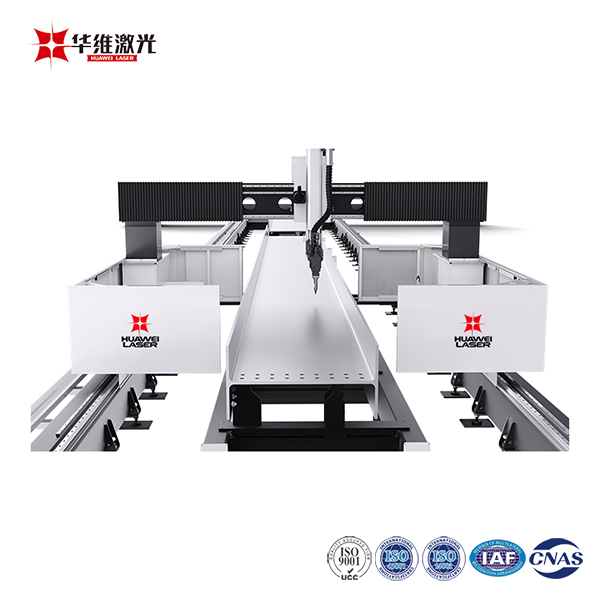 3D CNC H-BASER Laser Mesin 12000W kanggo Proses Baja Logam